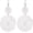 Silver, variant on Boho Filigree Hollow Out Geometric Dangle Drop Earrings for Women Retro Double Round Disc Statement Metallic Cutout Metal Flower Large Earrings Ethnic Style Jewelry Gifts
