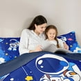 thumbnail image 5 of Erosebridal Teens Astronaut Comforter Sets King Size, Psychedelic Galaxy Comforters & Duvets, Dreamy Planet Reversible Bedding King Comforter Set, Lightweight Bedroom Decorative, 3pcs, 5 of 8