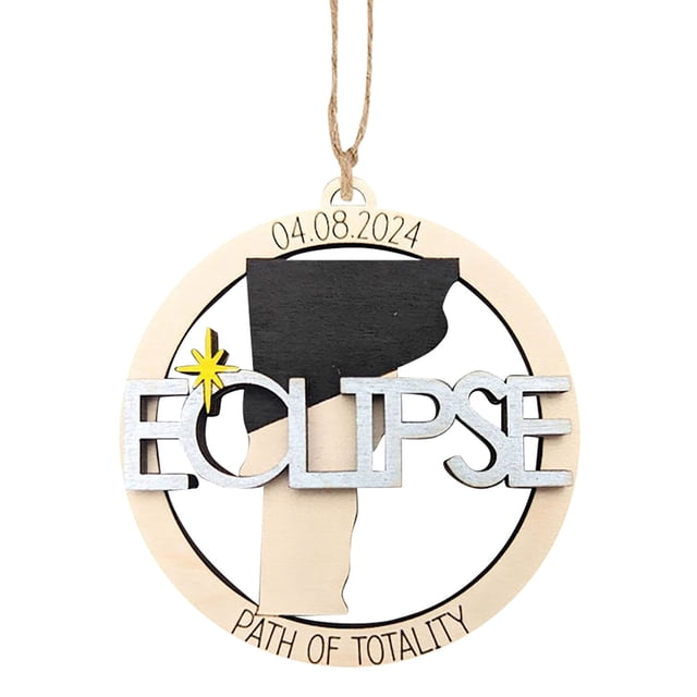 ¡Gran oferta! Adorno de eclipses solares/encanto de coche, recuerdo de eclipses de madera, adornos colgantes planos 2D para coche/mochilas