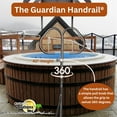 thumbnail image 6 of Outdoor Solutions Inc. Guardian® Hot Tub Handrail | Durable Spa Safety Rail with Textured Grip | Fits Hot Tubs Up to 42" Tall | 360° Swivel Handrail for Easy Access | Extra Stable Footplate, 6 of 12