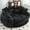 Black, variant on LITVZ Oversized Round Chaise Lounge, 81.1in Extra Wide Barrel Chair for 2 People, Upholstered Cloud Chenille Round Sofa with 14 Pillows, Comfy Fluffy Sleeper Lounge Chair for Living Room