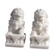 thumbnail image 2 of 2 estatuas de león de resina para decoración de acuario, para sala de estudio, hogar y oficina. Blanco, 2 of 9