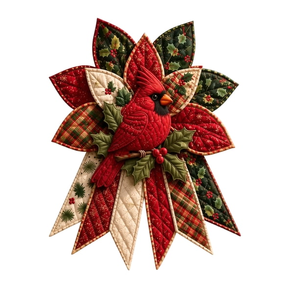 Large Patchwork Bow Christmas Door Hanging DIY Sewing Kit, Patchwork Wreath Kit Beginner Quilting Craft Kit for Adults, Oversized Farmhouse Door Wreath Holiday Decor,A