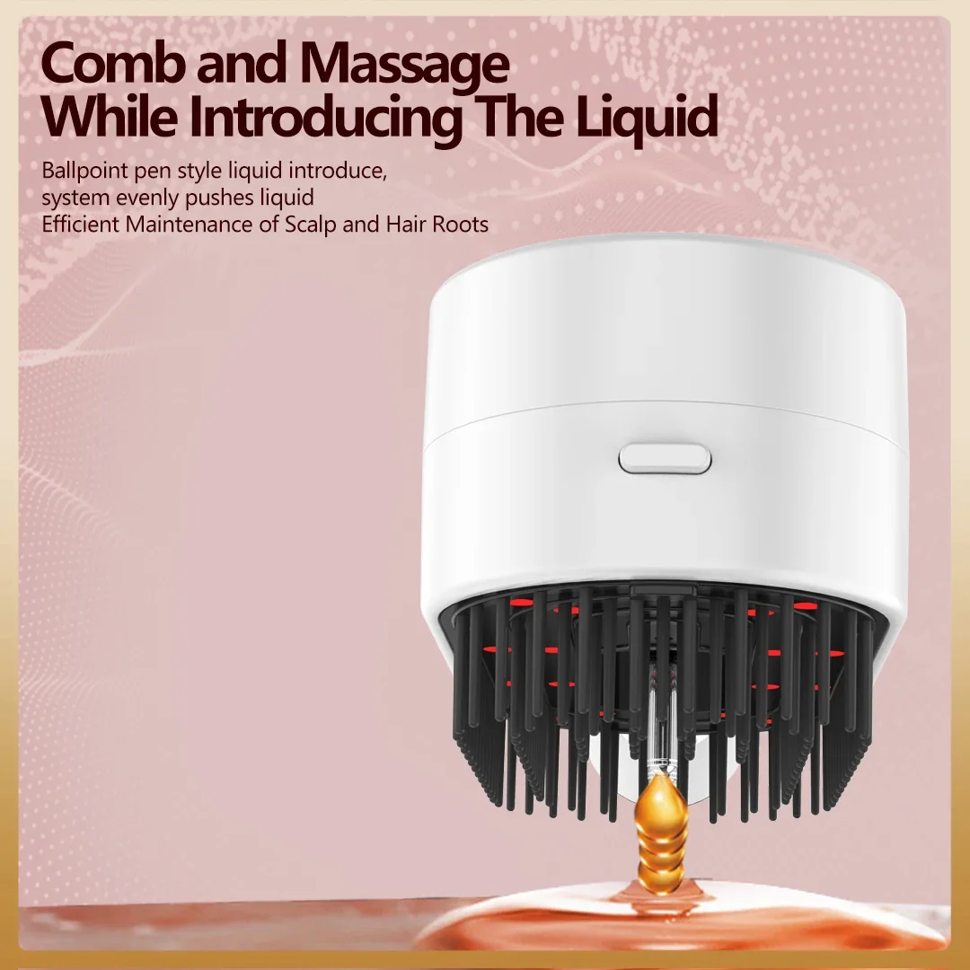 Professional LED Red Light Therapy Hair Growth Comb - Dual-Wavelength Scalp Massager for Thicker Hair and Anti-Hair Loss, At-Home Hair Care Treatment