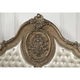 Acme Furniture Ragenardus Queen Bed, PU & Vintage Oak - Walmart.com