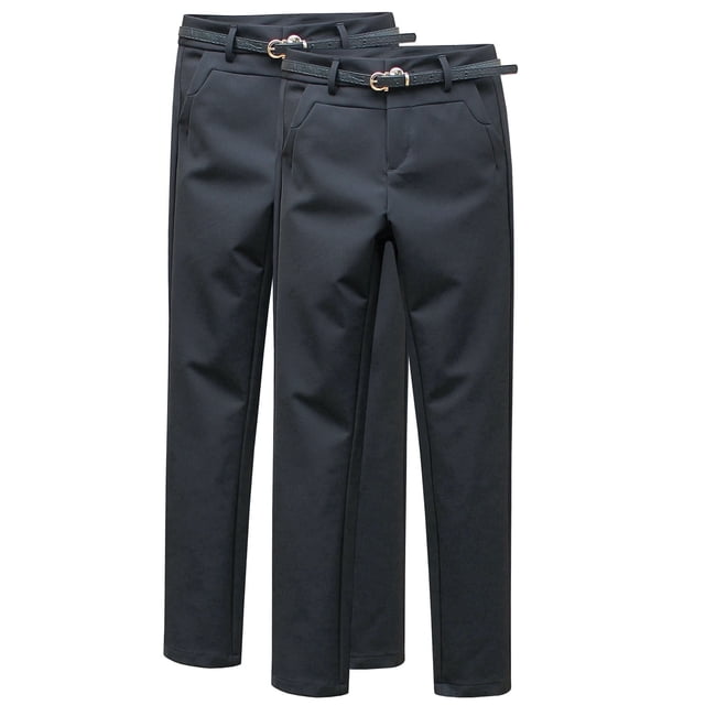 Pantalones de Vestir Negros Pantalones de Mujer Corte Ajustado Pierna Recta Talla Grande Formales Trabajo OL Pantalones Profesionales Pantalones Pitillo Pantalones Largos Pantalones Negros