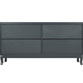 thumbnail image 5 of Antique Dark Grey Sideboard with Rattan Doors - Adds Elegance to Dining Areas, 5 of 7