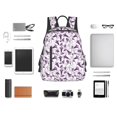 thumbnail image 4 of Yiaed Violets Flowers Print Lightweight Backpack Travel Backpacks Hiking Daypack for Women Men, 4 of 5