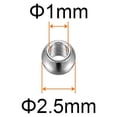 thumbnail image 2 of Uxcell Beads 2.5mm Stainless Steel 1mm Hole Dia Bead for DIY Crafts, Silver Tone 20 Pack, 2 of 6
