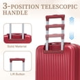 thumbnail image 4 of 14"/20" 2 pcs/set in ABS Spinner Wheel Luggage, with Combination Lock and Front Opening Design, 14" Cosmetic Case (Red), 4 of 12