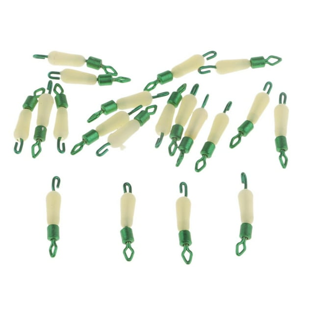20x Clips de pesca giratorios de acero inoxidable con pasadores y subconectores rápidos L