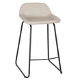 thumbnail image 3 of Cortesi Home Ava Counterstools in Stone Gray Faux Leather (Set of 2), 3 of 15
