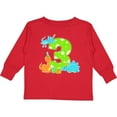 thumbnail image 3 of Inktastic Dinosaur Party-third Birthday Boys or Girls Long Sleeve Toddler T-Shirt, 3 of 5