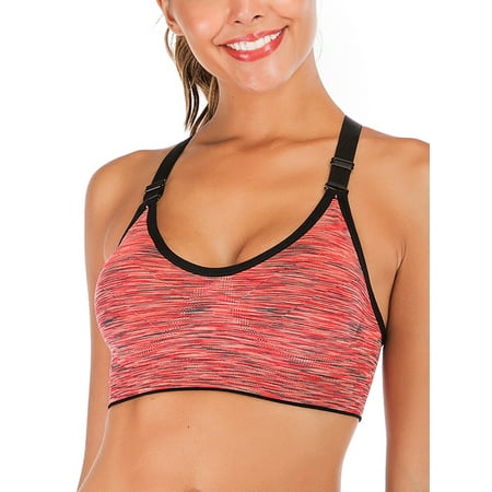 

Women s Seamless Sports Bra Medium Support Bras Paded Racerback Support for Gym Workout Activewear Fitness Yoga Bra