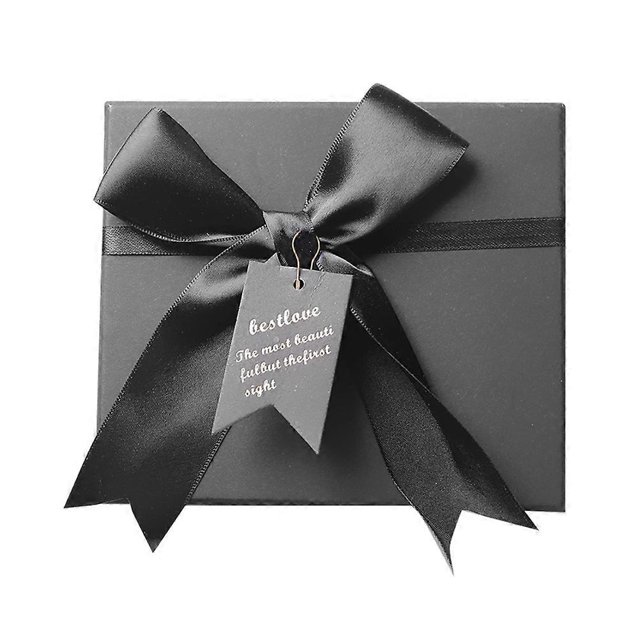 Floral Ribbon Birthday Ribbon Large Box Black Gift Box Rigid Gift Box Proposal Boxes Bowknot Gift Box Bridal Showers Gift Box