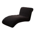 thumbnail image 3 of Funda para sillas elásticas Macarena cubierta de chaise lounge Negro, 3 of 8