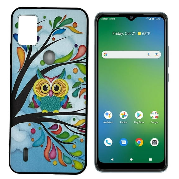 For Cricket Icon 5 TPU Flexible Skin Cover Cell Phone Case - Owl