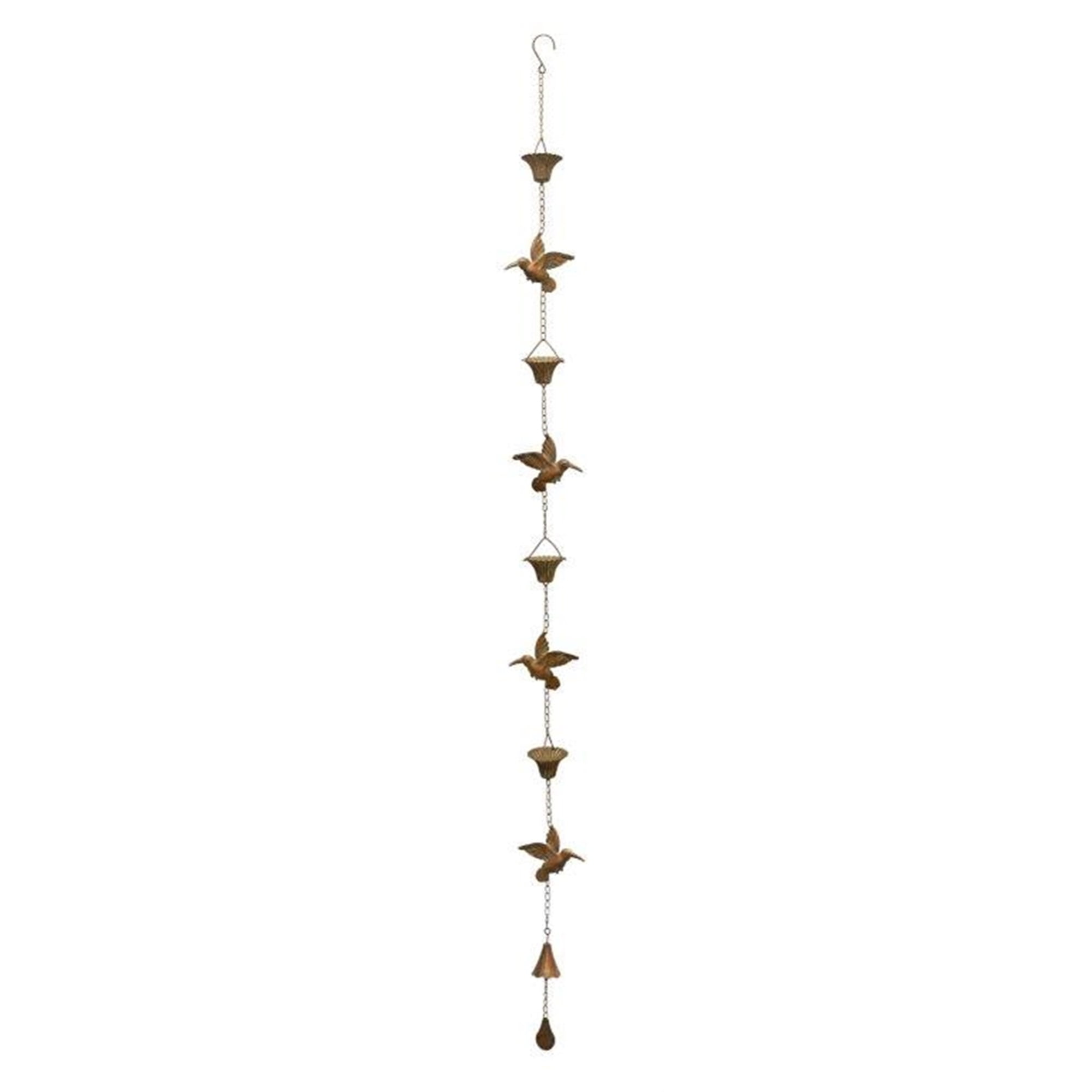 Hummingbird Rain Chain 69"L Iron