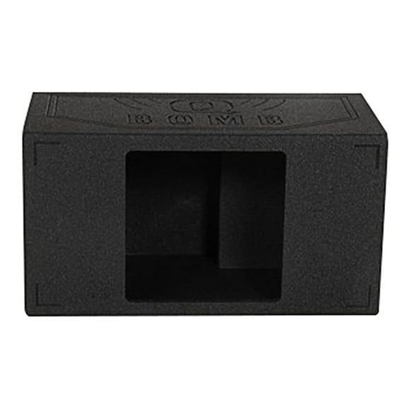 QPower QBOMB12VLSQ 12 Inch Side Ported Loudspeaker Cabinet, Black