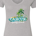 thumbnail image 4 of Inktastic Cancun Mexico Spring Break Women's V-Neck T-Shirt, 4 of 5