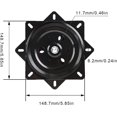 thumbnail image 1 of Plato giratorio con rodamiento de bolas - Placa giratoria con rodamiento cuadrado de 148 mm × 13 mm - Rotación de 360 ??° - La placa giratoria con rodamiento negro - para oficina, silla giratoria ZefeiWu 1327534191677, 1 of 1