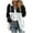 Black, variant on Admvng Coats for Women Plus Size Patchwork Zipper Open Front Long Sleeve Hooded Loose Outerwear with Pockets Jacket for Fall Winter S-5XL