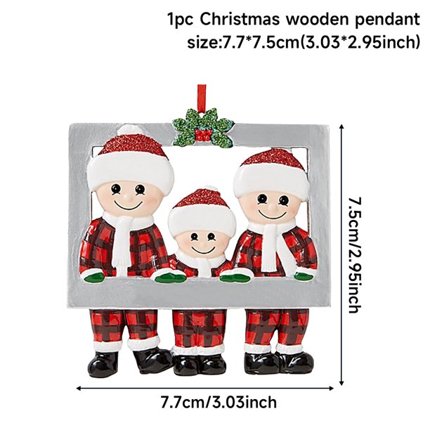 DIY Navidad familia colgante adornos navideños para el hogar Navidad 2023 árbol de Navidad adorno colgante Año Nuevo 2024