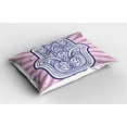 thumbnail image 2 of Ambesonne Hamsa Pillow Sham 2 Pack, Turkish Paisleys Boho, 26"x20", Purple Grey Violet Blue, 2 of 3