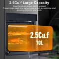 thumbnail image 2 of 24" Built-in Electric Single Wall Oven, 2.47 Cu. Ft. Convection Wall Oven in Stainless Steel 3000W with 8 Baking Modes & 108 Automatic Recipes, Colorful LED Screen Touch Control, Black, 2 of 9