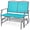 Green, variant on Gymax Patio Glider Rocking Bench Double 2 Person Chair Loveseat Garden Grey Blue