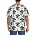 thumbnail image 5 of Vsdgher Pirate Puppy Print Men's Wrinkle Free Untucked Cuban Shirt Business Casual Button Down Shirts Short Sleeve Shirt, 5 of 7