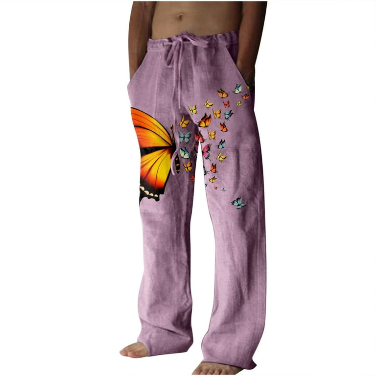 Mens lightweight cotton drawstring pants best sale