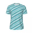 thumbnail image 4 of T Shirt For Men Retro Dots And Stripes Sportswear Blue Line Design Harajuku Men Funny Tee Shirt Summ, 4 of 7