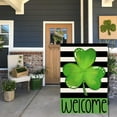 thumbnail image 2 of Welcome St Patricks Day Shamrock Garden Flag 12.5x18 Double Sided for Outside Green Clover Classic Striped Spring Yard Flag Outdoor Saint Patrick''s Day Decorations 17-b12, 2 of 6