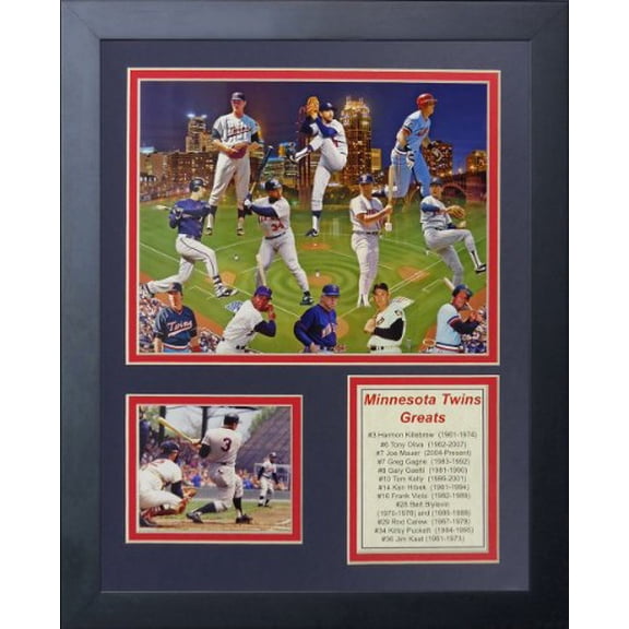 Legends Never Die Minnesota Twins Greats Framed Photo Collage, 11 by 14-Inch