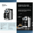 thumbnail image 6 of PSBG315T drip type coffee bean grinding all-in-one machine American drip coffee pot 1.25L filtered coffee automatic home coffee bean grinding, 6 of 6