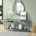 thumbnail image 4 of Henn&Hart 64" Gunmetal Gray Metal Console Table, 4 of 7