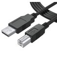 thumbnail image 1 of LAICAIW USB Printer Cable 2.0 for HP OfficeJet Laserjet Envy Canon Pixma Epson Workforce Stylus Expression Home Brother Silhouette Cameo Dell Scanner Fax High Speed 6FT B Male Printer Scanner Cable, 1 of 1