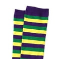 thumbnail image 6 of TINYSOME Mardi Gras Colorful Striped Stockings Knee High Long Socks Party Costume, 6 of 10
