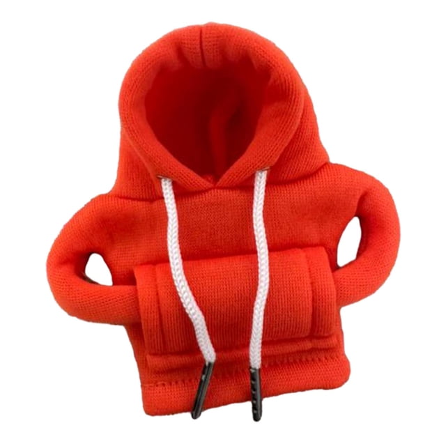 Funda para pomo de cambio de marchas de coche, decoración con capucha, mini sudadera con capucha para palanca de cambios Naranja