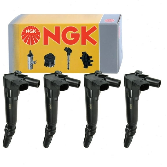 4 pc NGK Ignition Coils compatible with Ford F-250 Super Duty 6.2L V8 2011-2016