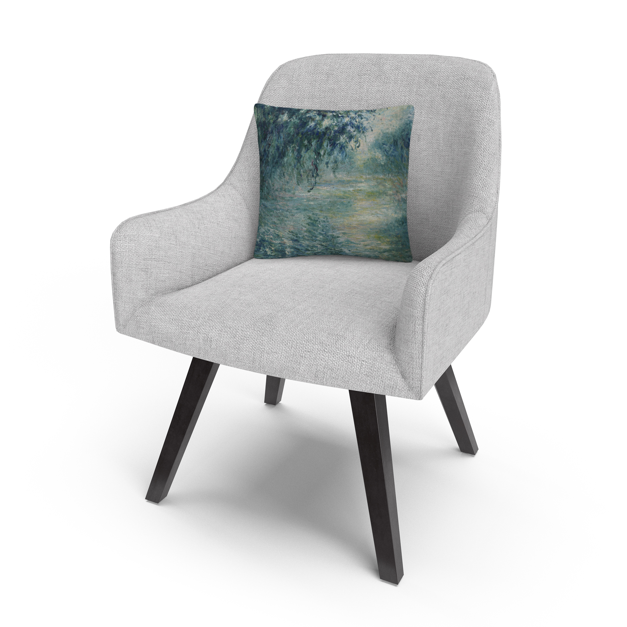 Monet 'Morning On The Seine' 16 X 16 Decorative Throw Pillow