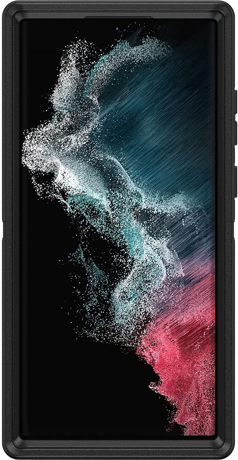 OtterBox Defender Kickstand Holster Cell Phone Case for Samsung Galaxy S22 Ultra, Black