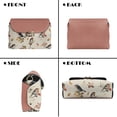 thumbnail image 2 of SCRAWLGOD Robin Leaf Print Beige Pink Crossbody Bags for Women Trendy PU Leather Shoulder Handbags Purses for Women with Detachable Chain Strap, 2 of 7