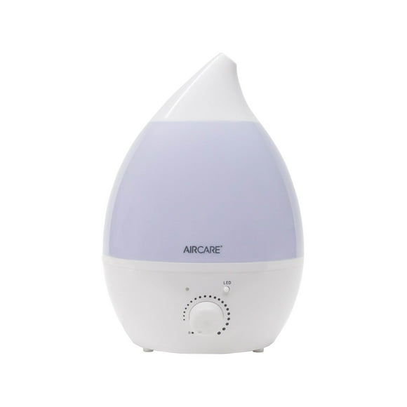 Aircare Aurora Mini Humidificateur Ultrasonique avec Diffuseur d'Arômes Lumière DEL Multicolore