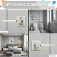 thumbnail image 6 of Knobelite (2 Pack Square Door Lever Interior Bedroom or Bathroom Lever Door Handle, Privacy Door Lever in Satin Nickel,with Locking Keyless Lever for Right & Left Sided Doors Heavy Duty, 6 of 6