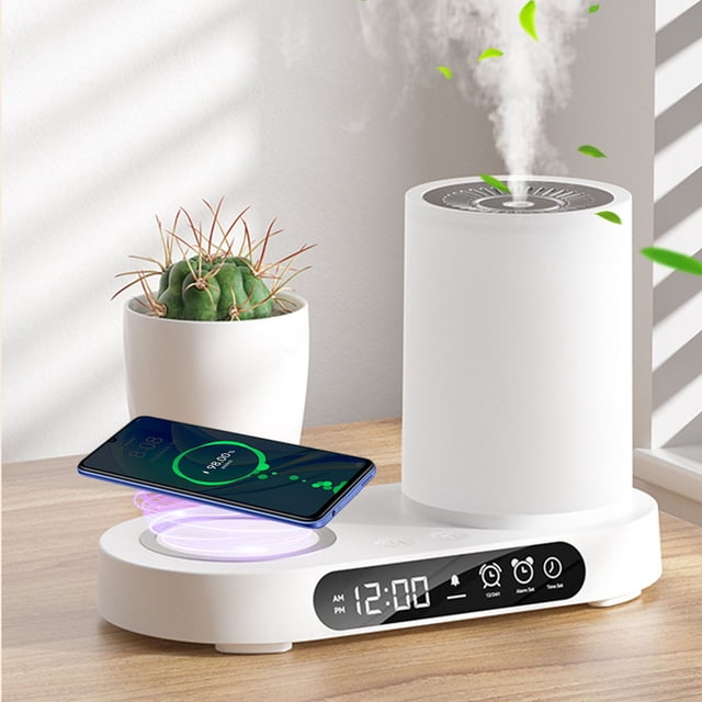 Fiudx Liquidación de ahorros de invierno Máquina de aromaterapia de carga inalámbrica, humidificador de aromaterapia con aceite atomizador ligero de escritorio para el hogar y Bluetooth