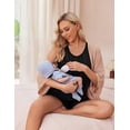 thumbnail image 3 of Ekouaer Nursing Pajamas Women for Breastfeeding Sleeveless Maternity Pj Set Postpartum Pajamas Set, 3 of 6