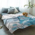 thumbnail image 2 of Christmas Snowman Throw Blankets, Winter Holidays Soft Fleece Blanket Decorative for Home Sofa Couch Chair Living Bedroom,50x60 inches, Grey Blue, 2 of 5