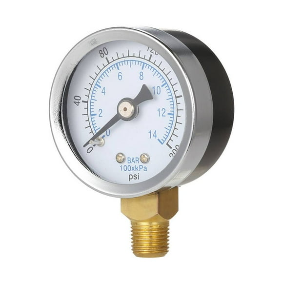 1/8" Male NPT 0-200psi 0-14bar Pressure Hydraulic vacuum gauge Mini Gauge pressure gauge Air Compressor Hydraulic Vacuum Gauge Manometer Pressure Tester